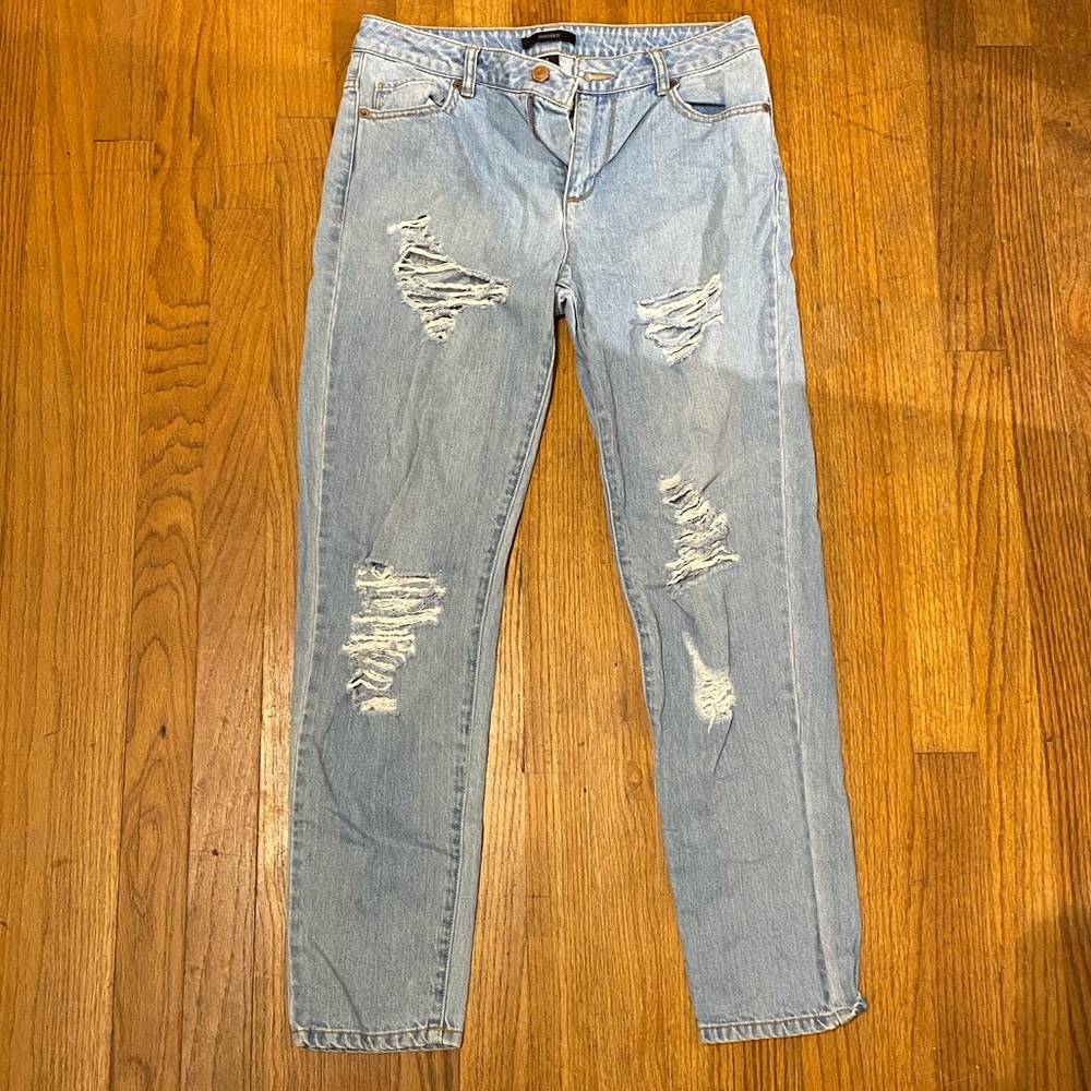 Forever 21 Ripped Boyfriend Jeans